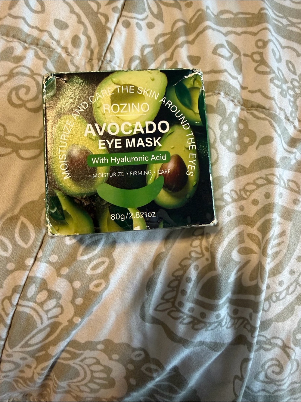 ROZINO Avocado Eye Mask Hyaluronic Acid Under Eye Patches 80g